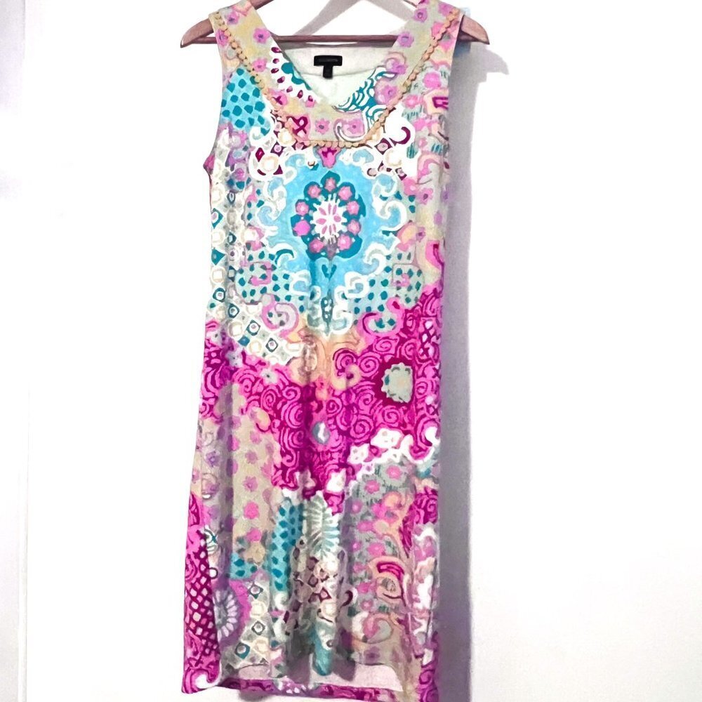 Talbots Medallion Interlock Shift Dress Extra Small - Picture 6 of 13